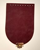 15x22 cm Süet Nubuk Deri Bordo Renk Kapak Light Gold Metalli