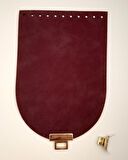 15x22 cm Süet Nubuk Deri Bordo Renk Kapak Light Gold Metalli