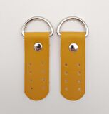 Tek Kat Suni Deri Sapucu Böce Hardal Renk Gümüş Metalli