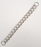 38 cm Çift Halkalı Gümüş Renk Zincir