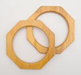 Sekizgen 12 cm Ahşap Çanta Sapı