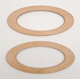 Oval Model 9x19.5 cm Açık Ahşap Renk Ahşap Çanta Sapı