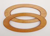 Oval Model 9x19.5 cm Ahşap Renk Ahşap Çanta Sapı