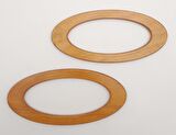 Oval Model 9x19.5 cm Ahşap Renk Ahşap Çanta Sapı