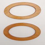 Oval Model 9x19.5 cm Ahşap Renk Ahşap Çanta Sapı