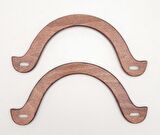 U Model 10x22 cm Taba Renk Ahşap Çanta Sapı