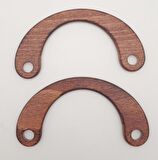 C Model 9x18 cm Taba Renk Ahşap Çanta Sapı