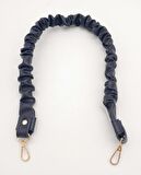 70 cm Büzgü Model Suni Deri Lacivert Renk Çanta Sapı Light Gold Metalli