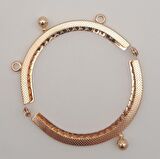 8.5 cm Oval Cüzdan Klipsi Cüzdan Bursu Light Gold Renk