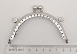 8.5 cm Oval Cüzdan Klipsi Cüzdan Bursu Gümüş Renk
