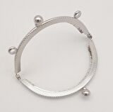 8.5 cm Oval Cüzdan Klipsi Cüzdan Bursu Gümüş Renk