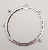 12.5 cm Oval Cüzdan Klipsi Cüzdan Bursu Gümüş Renk