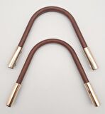 Suni Derili Metal Çanta Sapı Taba Renk Light Gold Metal