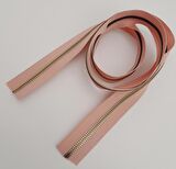 Ortası Gold Fermuar 100 cm Pudra Renk