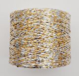 Özel Sarım Simli Kağıt İp Ebruli Gold Gri Renk