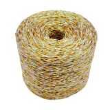 Özel Sarım Simli Kağıt İp Ebruli Koyu Gold Renk