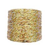 Özel Sarım Simli Kağıt İp Ebruli Koyu Gold Renk