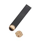 18x4 cm Tek Kat Suni Deri Siyah Renk Kapak No:2 Light Gold Metal