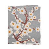 80x35 cm Pamuklu Astarlık Kumaş Papatya Desen Gri Renk No:38