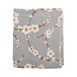 80x35 cm Pamuklu Astarlık Kumaş Papatya Desen Gri Renk No:38