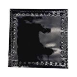 10x10 cm Kare Rugan Deri Siyah Renk 1 Adet