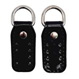 Çift Kat Dikişli Rugan Deri Siyah Renk Sapucu Böce Gümüş Metalli