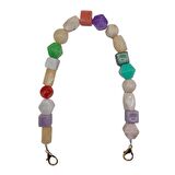 42 cm Renkli Akrilik Çanta Sapı No:05 Light Gold Metalli