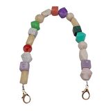 42 cm Renkli Akrilik Çanta Sapı No:05 Light Gold Metalli