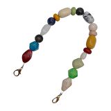 42 cm Renkli Akrilik Çanta Sapı No:07 Light Gold Metalli