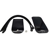 Pelikan Çanta Saplı Parlak Rugan Deri Çanta Seti Siyah Renk