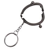 5 cm Anahtarlıklı Cüzdan Klipsi Füme Metal