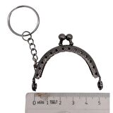 5 cm Anahtarlıklı Cüzdan Klipsi Füme Metal