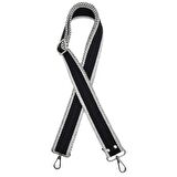 Pamuklu Kolon 120x4 cm Siyah Beyaz Renk Gümüş Metalli