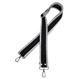 Pamuklu Kolon 120x4 cm Siyah Beyaz Renk Gümüş Metalli