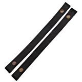 30 cm Gerçek Deri Siyah Renk Çıtçıtlı Sap Antik Metalli