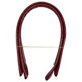 Parlak Rugan Deri Pelikan Model Çanta Sapı Bordo Renk