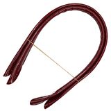 Parlak Rugan Deri Pelikan Model Çanta Sapı Bordo Renk