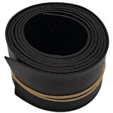 4 cm Şerit Suni Deri Siyah Renk 1 metre