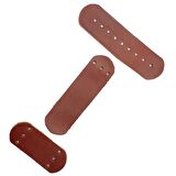 Gerçek Deri Kilit Set Kızıl Kahve Renk