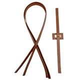 Gerçek Deri Köprü Kilitli Çanta Seti Sütlü Kahve Renk Light Gold Metalli