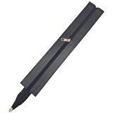 40 cm Derili Fermuar Siyah Renk Light Gold Metalli