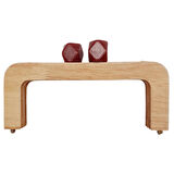 20 cm Açık Renk Ahşap Burs Bordo Renk Toplu