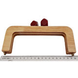 20 cm Açık Renk Ahşap Burs Bordo Renk Toplu