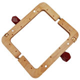 20 cm Açık Renk Ahşap Burs Bordo Renk Toplu