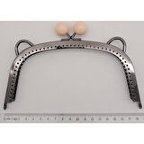 Angel Çanta Aksesuar 18.5 cm Pudra Renk Toplu Oval Çanta Klipsi Çanta Bursu Füme Metal