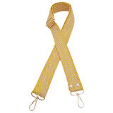 120x3 cm Jüt Kolon Çanta Sapı Sarı Renk Light Gold Metalli