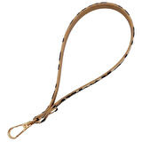 Suni Deri Elcik Leopar Desen Light Gold Metal