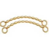 Angel Çanta Aksesuar 20 mm Oval Ahşap Boncuklu 40 cm Gold Renk Çanta Sapı