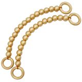 20 mm Ahşap Boncuklu 37 cm Gold Renk Çanta Sapı