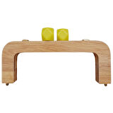 20 cm Açık Renk Ahşap Burs Neon Sarı Renk Toplu